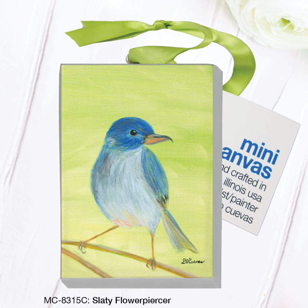 Slaty Flowerpiercer, Mini Canvas (MC-8315C) - Arte House