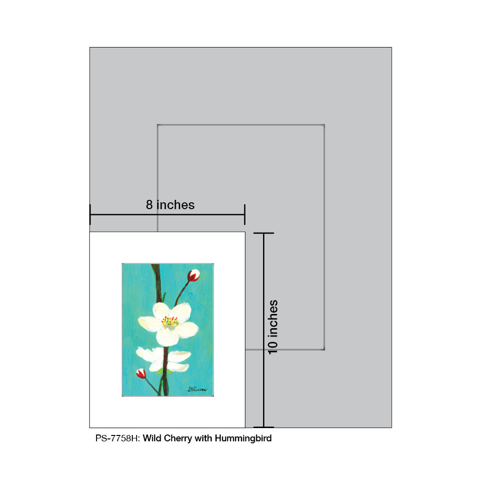 Wild Cherry with Hummingbird, Print (#7758H) - Arte House