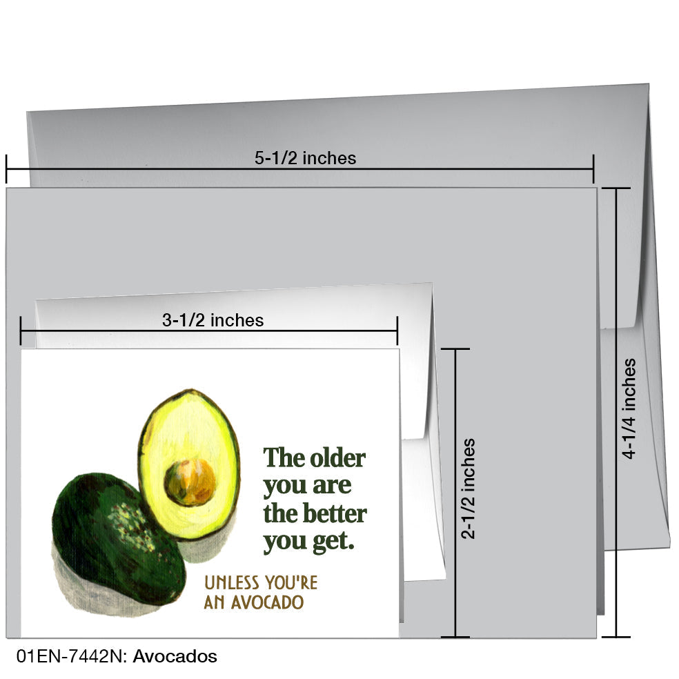 Avocados, Greeting Card (7442N) - Arte House