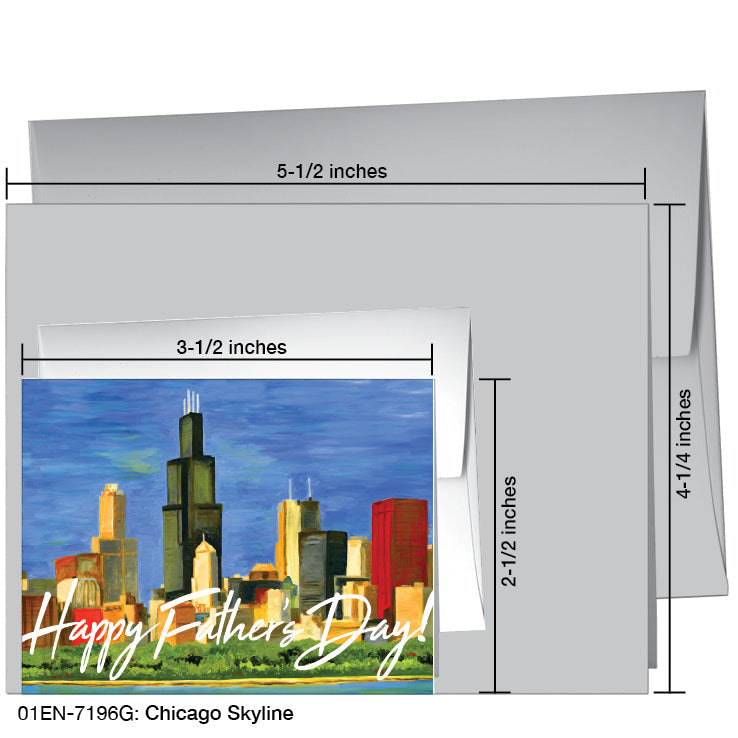 Chicago Skyline, Greeting Card (7196G) - Arte House