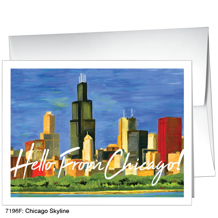 Chicago Skyline, Greeting Card (7196F) - Arte House