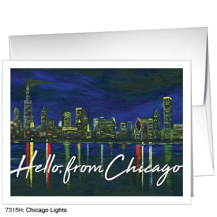 Chicago Lights, Greeting Card (7315H) - Arte House