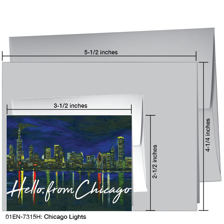 Chicago Lights, Greeting Card (7315H) - Arte House