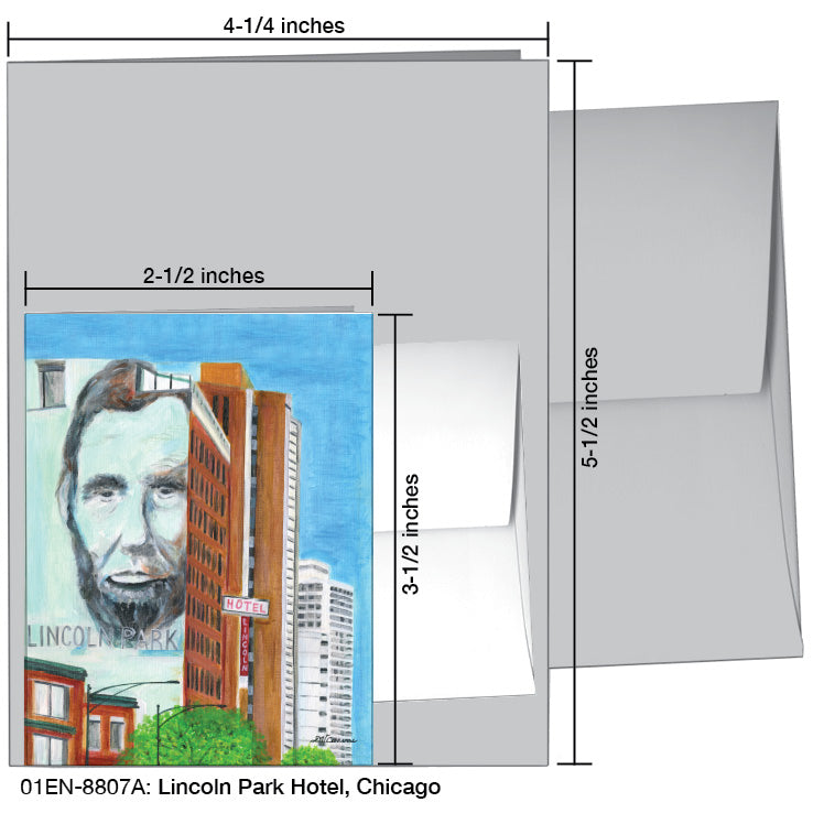 Lincoln Hotel, Chicago, Greeting Card (8807A) - Arte House