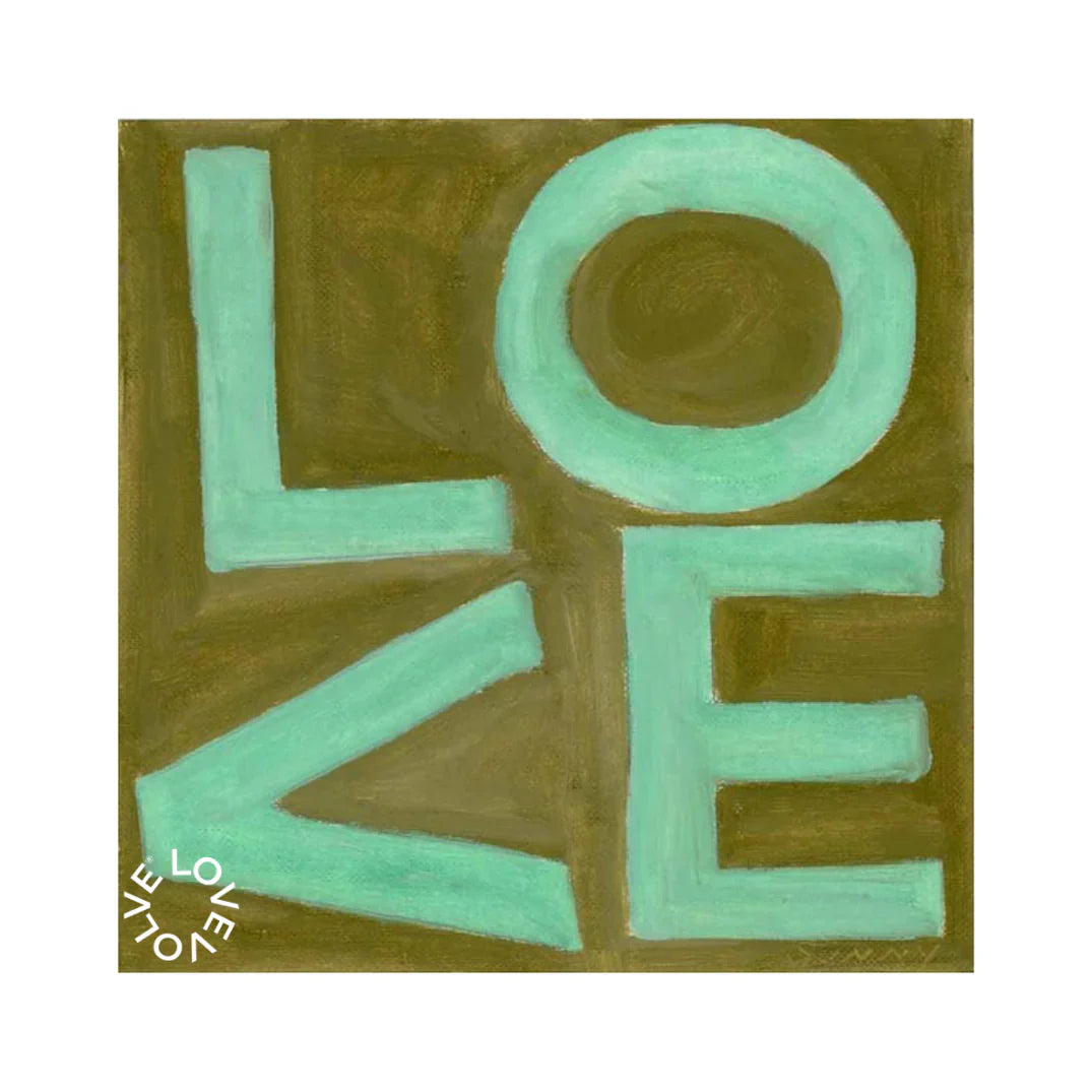 LOVE Square© Print - Aqua and Olive - Arte House