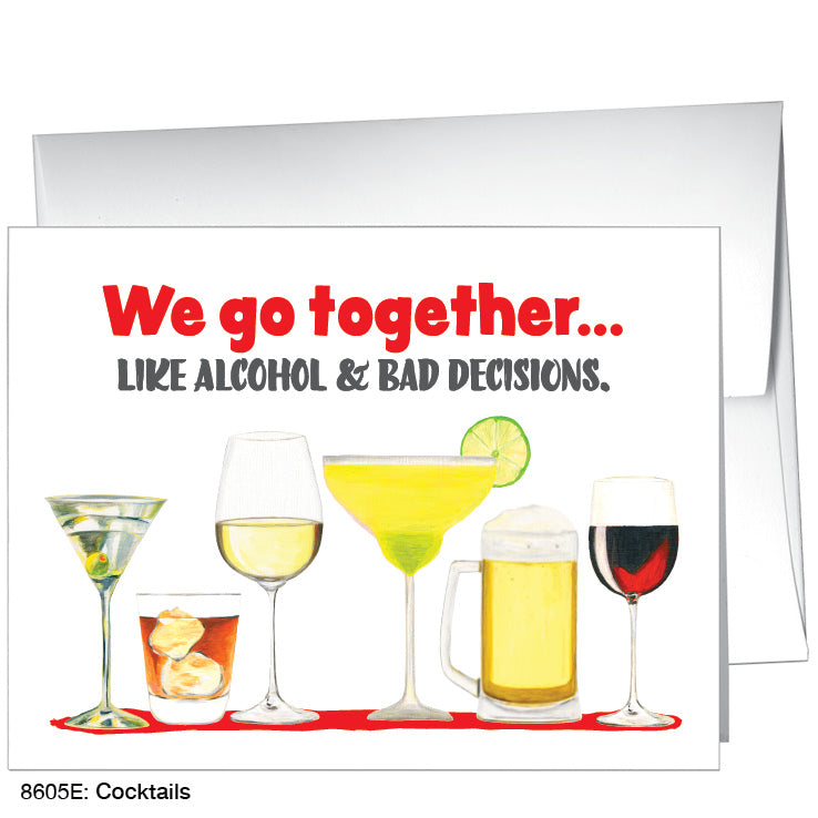 Cocktails, Greeting Card (8605E) - Arte House