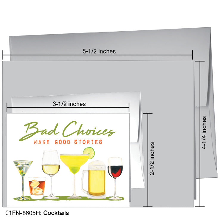 Cocktails, Greeting Card (8605H) - Arte House