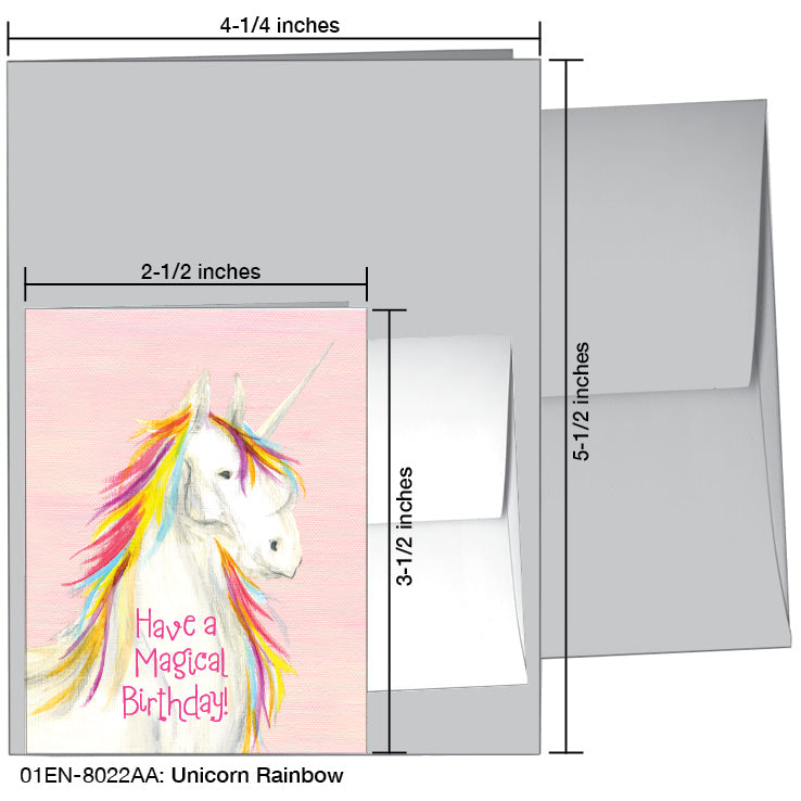 Unicorn Rainbow, Greeting Card (8022AA) - Arte House