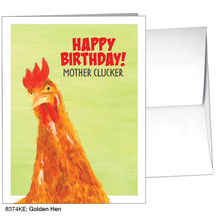 Golden Hen, Greeting Card (8374KE) - Arte House