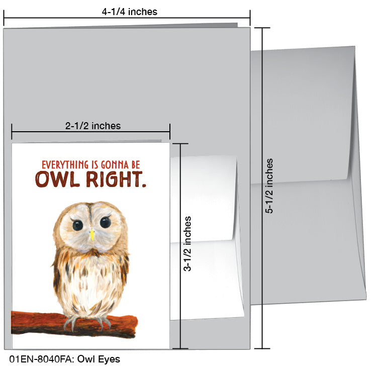 Owl Eyes, Greeting Card (8040FA)