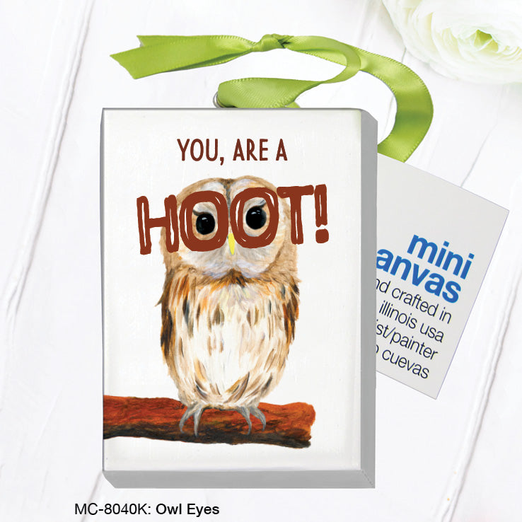 Owl Eyes, Mini Canvas (MC-8040K) - Arte House