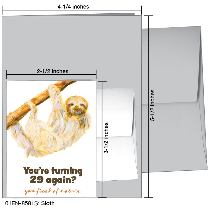 Sloth, Greeting Card (8581S) - Arte House