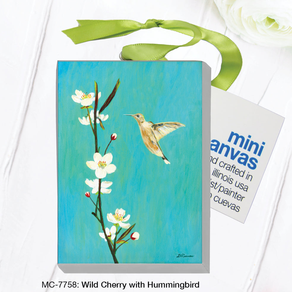 Wild Cherry with Hummingbird, Mini Canvas (MC-7758A) - Arte House