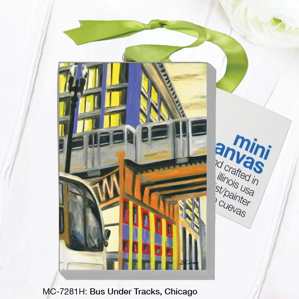 Bus Under Tracks, Chicago, Mini Canvas (MC-7281H) - Arte House