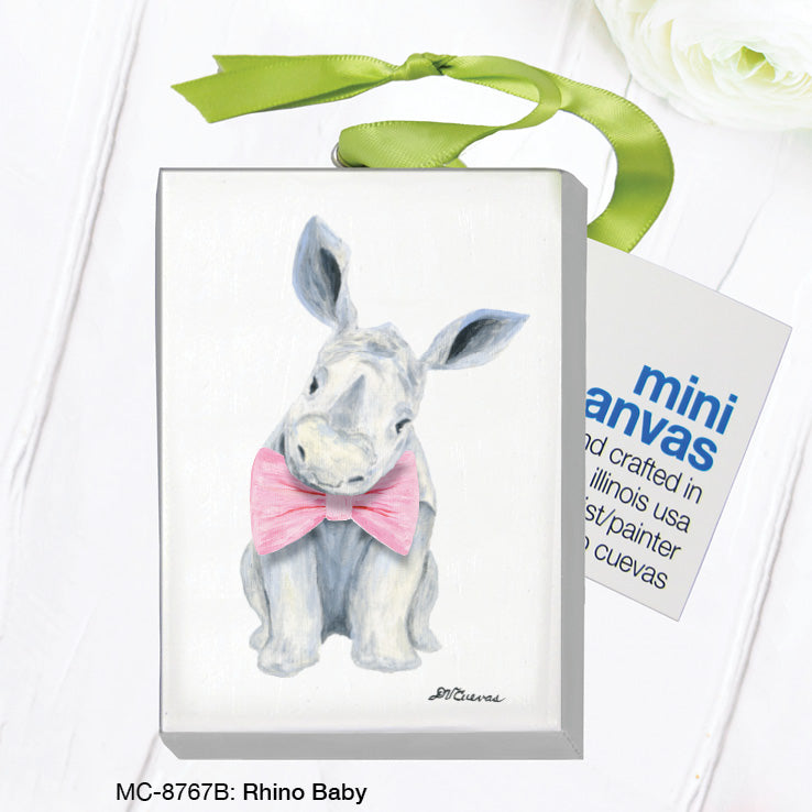 Rhino Baby, Mini Canvas (MC-8767B) - Arte House