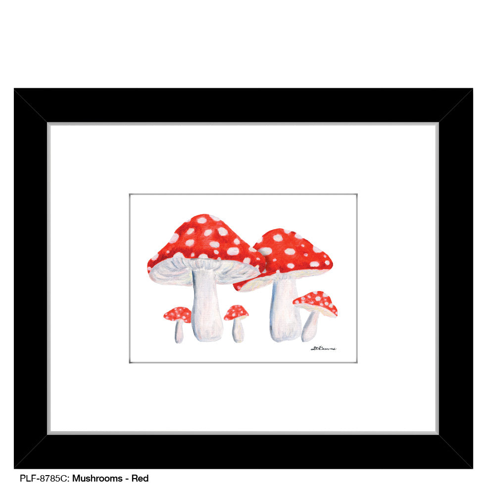 Mushrooms - Red, Print (#8785C) - Arte House