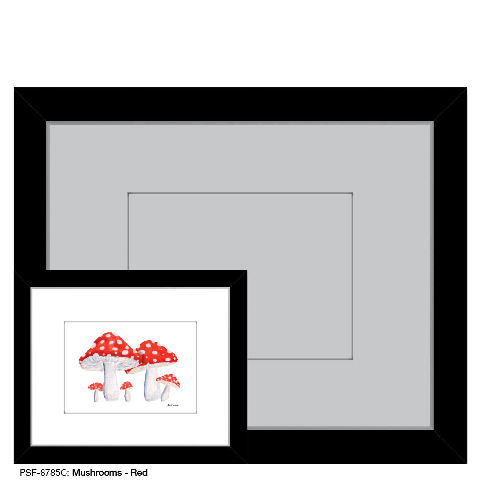 Mushrooms - Red, Print (#8785C) - Arte House