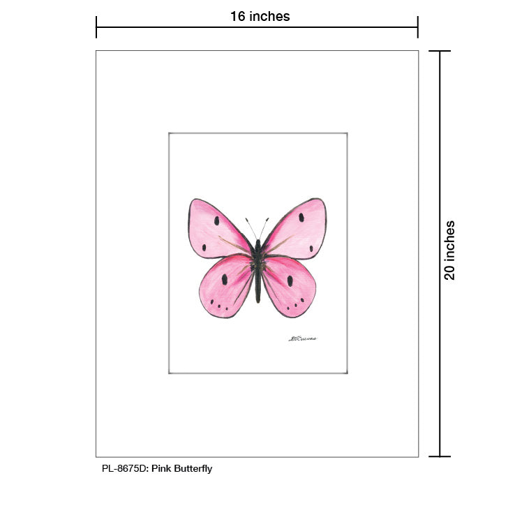 Pink Butterfly, Print (#8675D) - Arte House