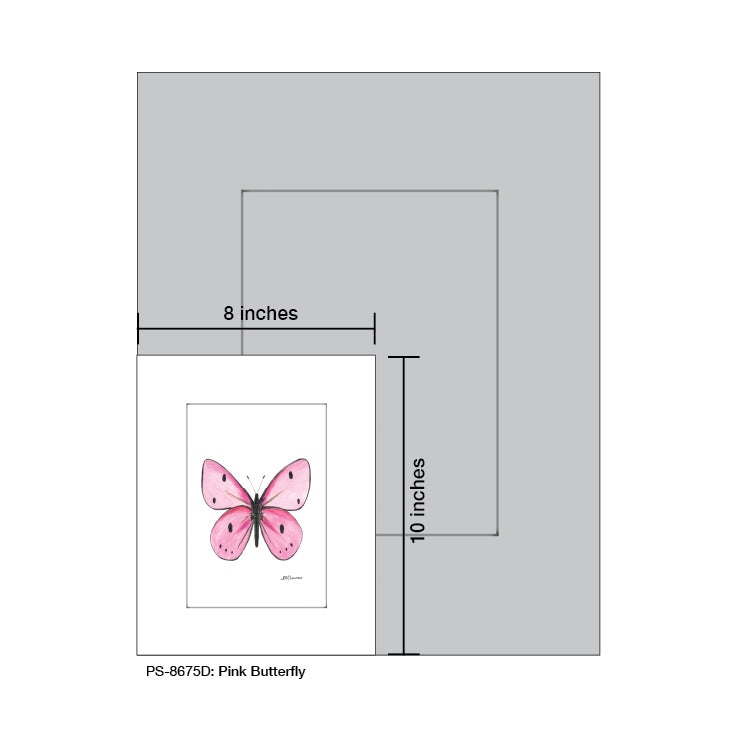 Pink Butterfly, Print (#8675D) - Arte House
