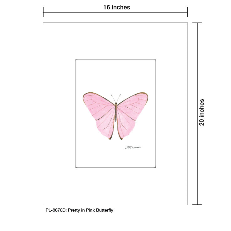 Pretty in Pink Butterfly, Print (#8676D) - Arte House