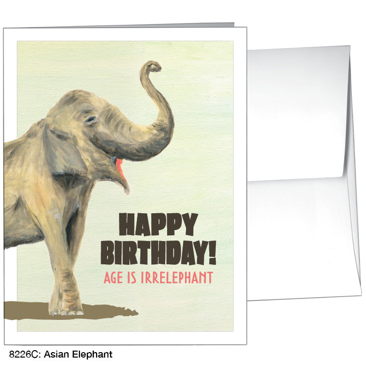 Asian Elephant, Greeting Card (8226C)