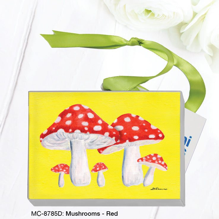 Mushrooms - Red, Mini Canvas (MC-8785D) - Arte House