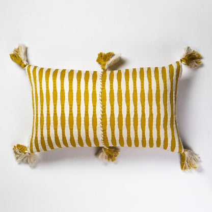 Antigua Pillow - Ochre Striped