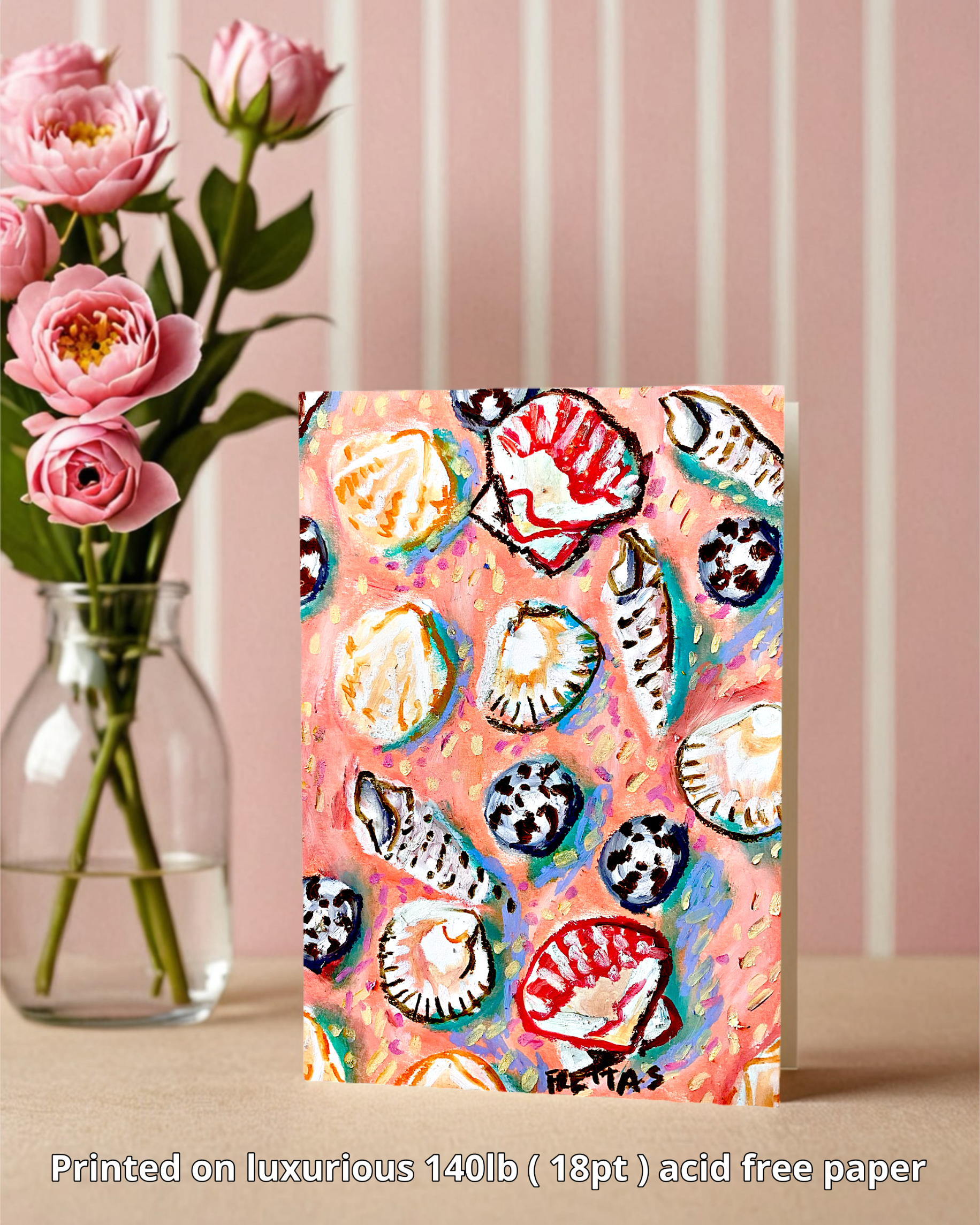 Pink Shells - Greeting Card / Fine Art Print - Arte House