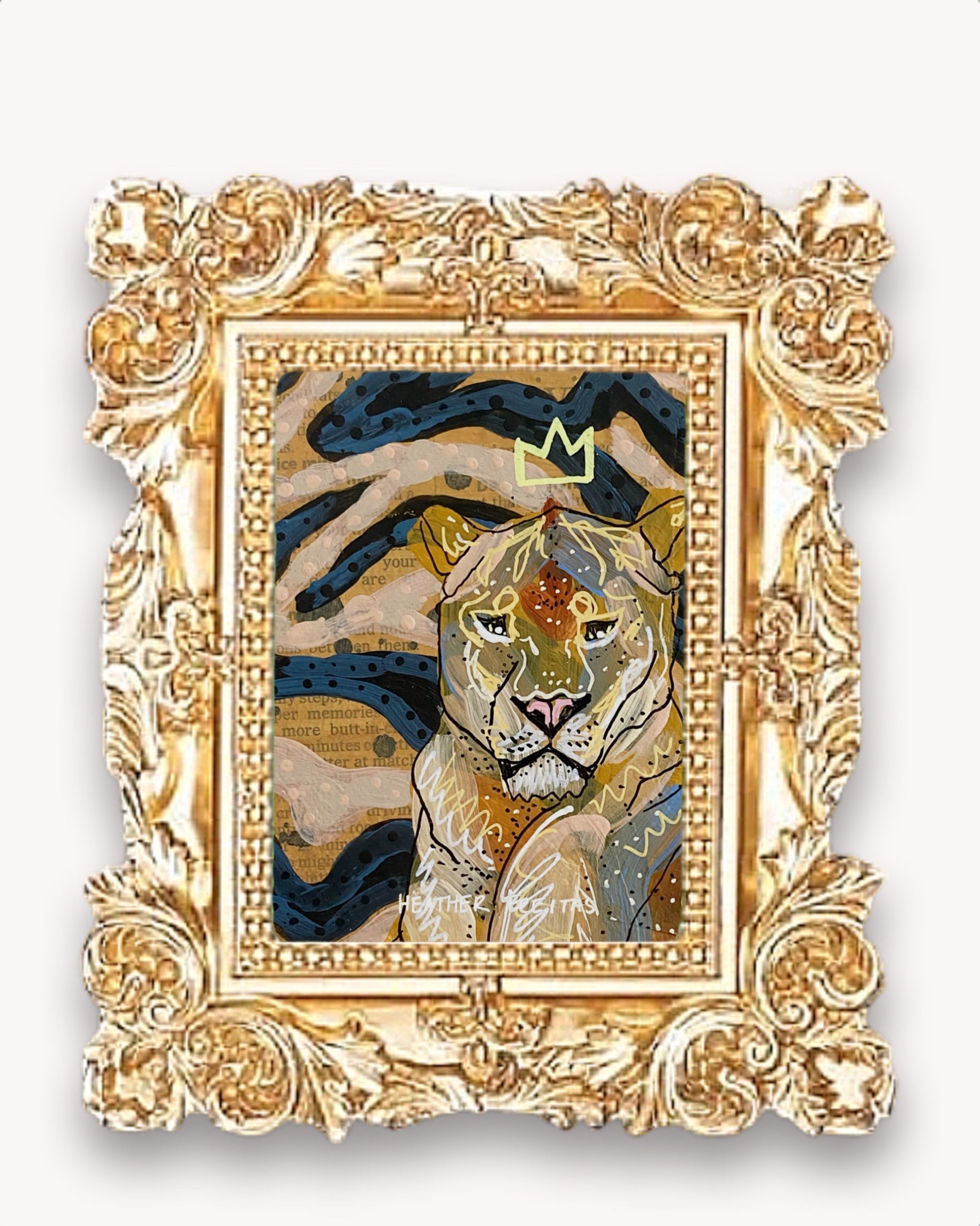 Queen Lioness Framed Magnet ( Small ) - Arte House