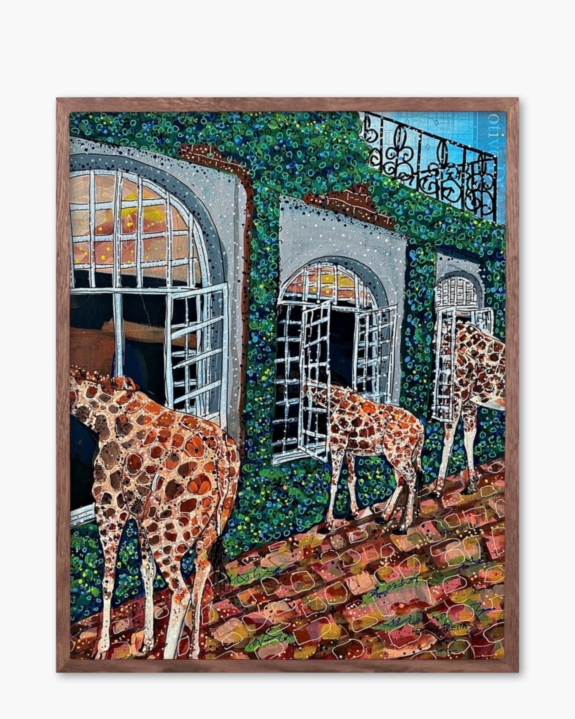 Fine Dining Giraffe Print