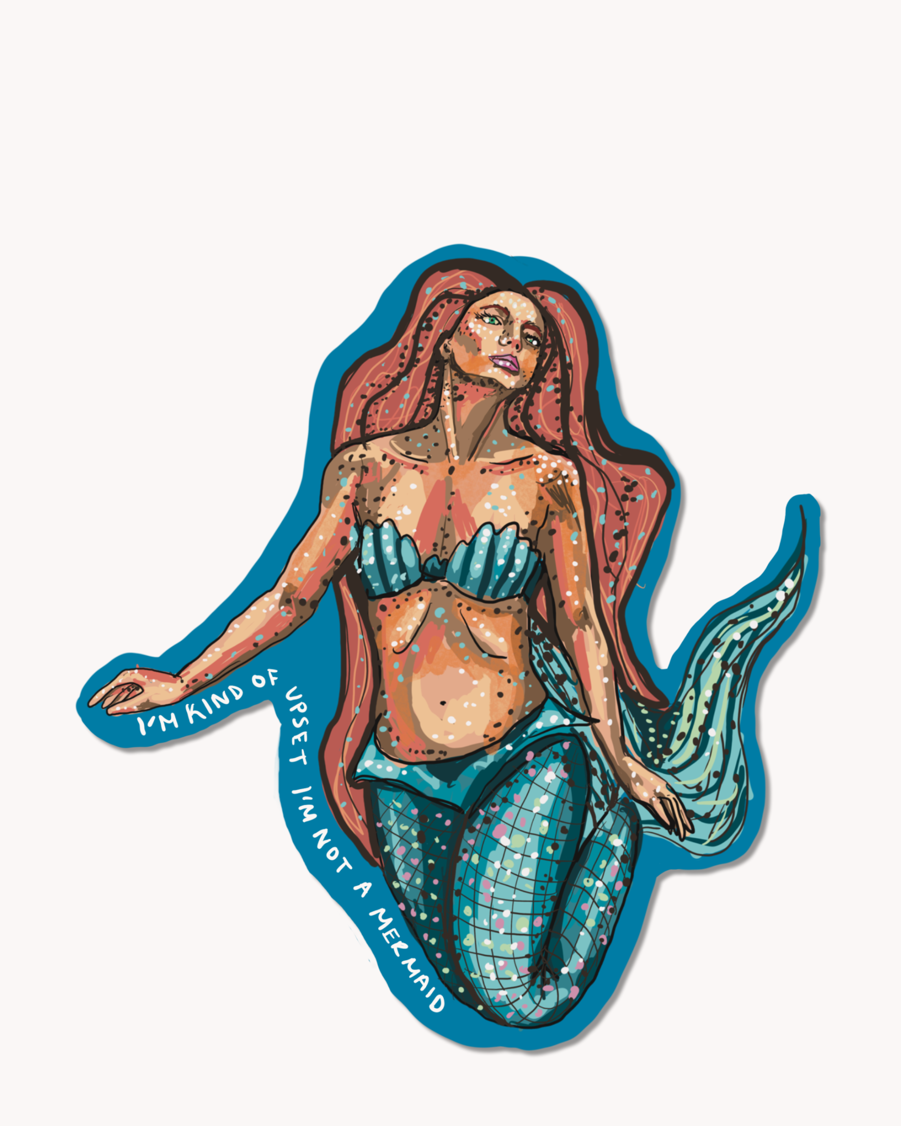 Bummed I’m Not A Mermaid Sticker - Arte House