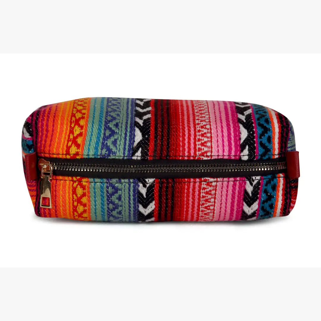 Southwestern-Inspired Travel Beauty Pouch, 8 x 3 x 5 inch - Arte House