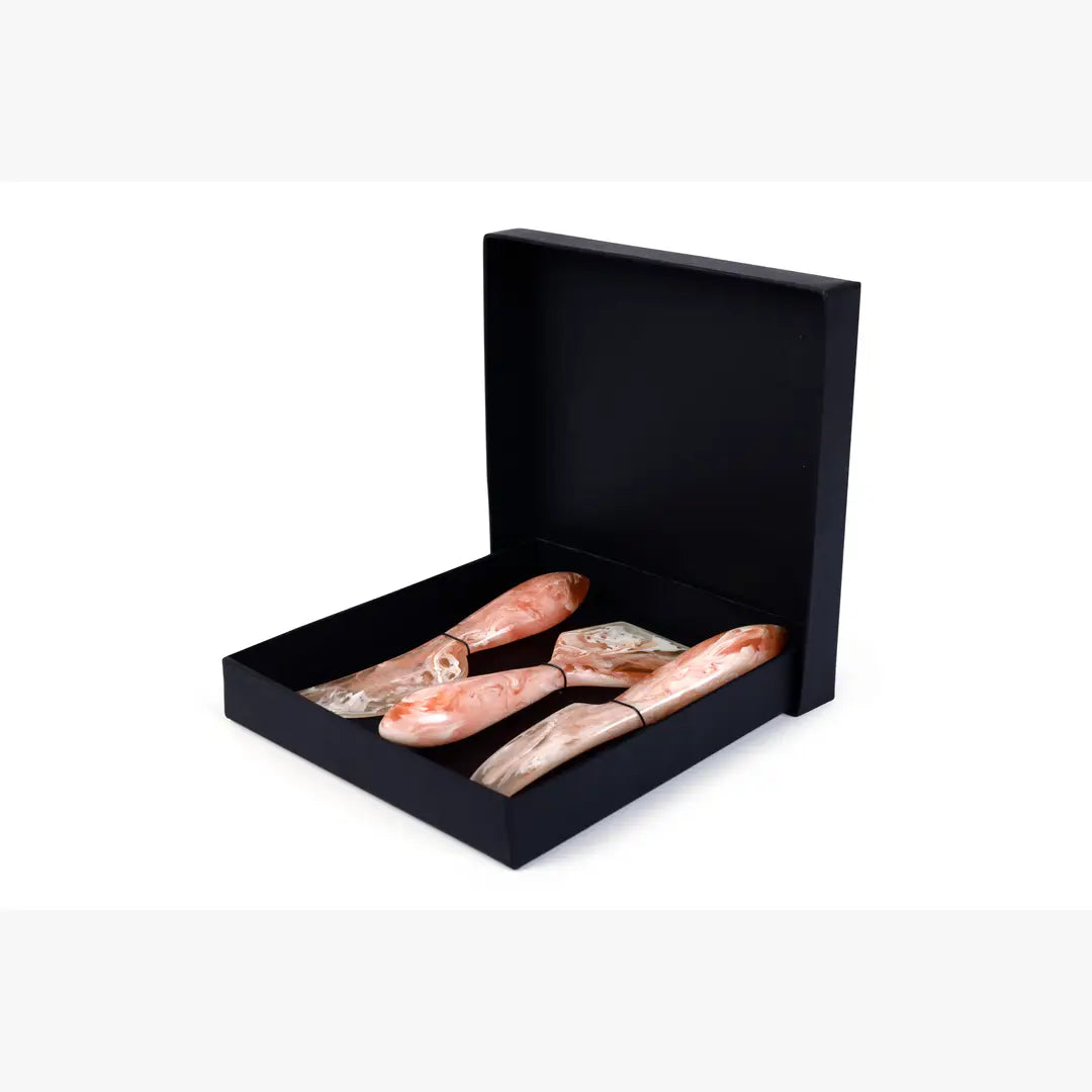 Resin Cheese Knife, Pink (Set of 3)  - 6 Inches - Arte House