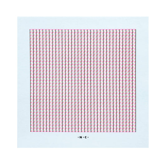 XYZ Moire - Square Risograph Print