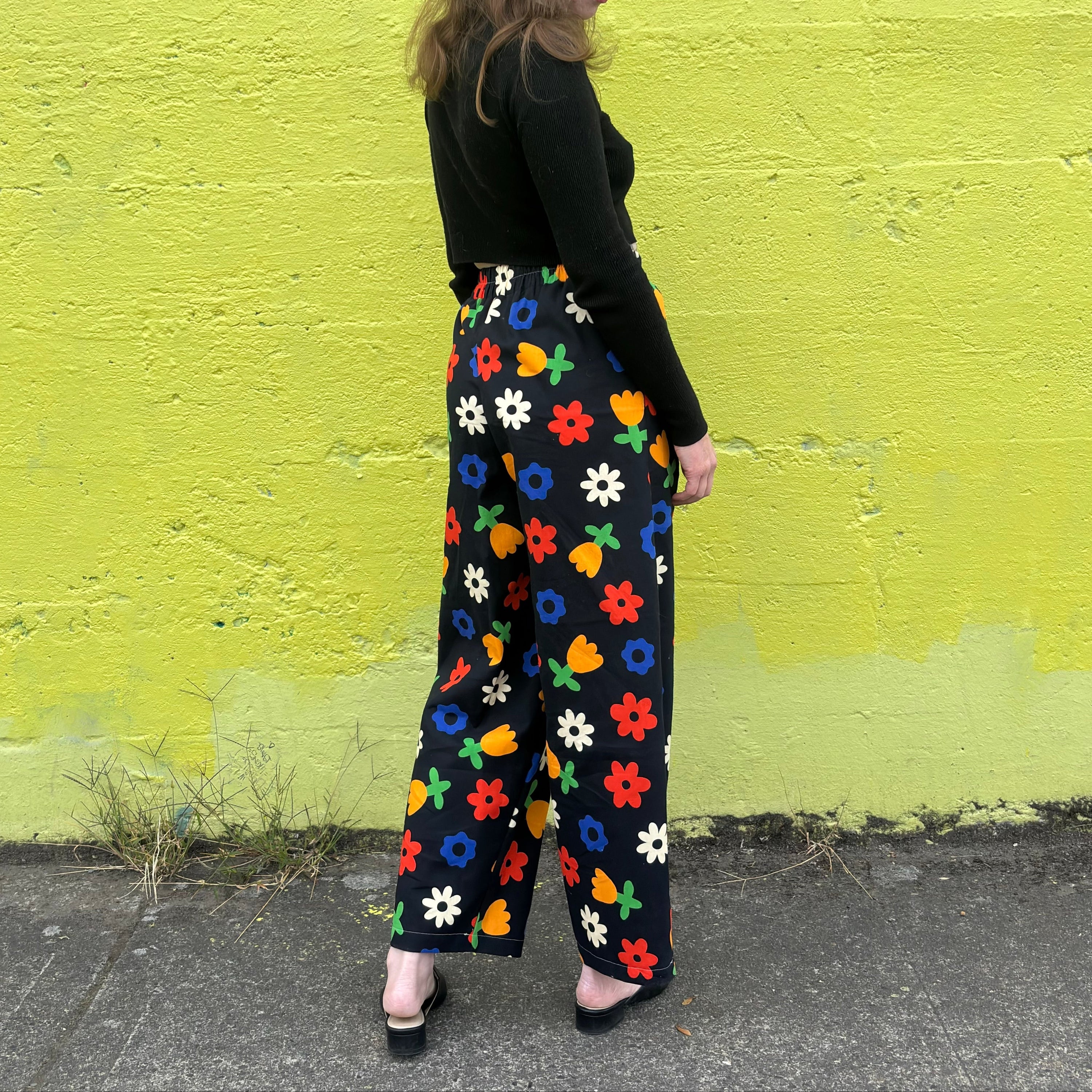 Stevie Pant - Floral Black