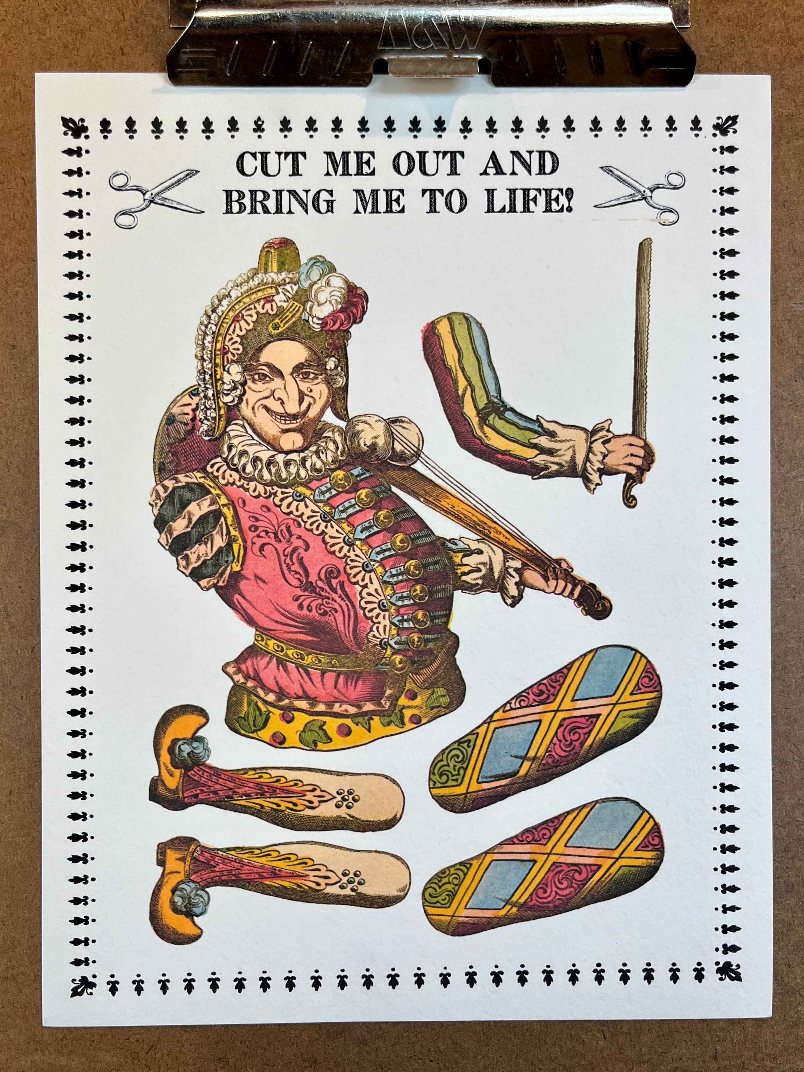 Paper Puppet Cut Out Art Cards
