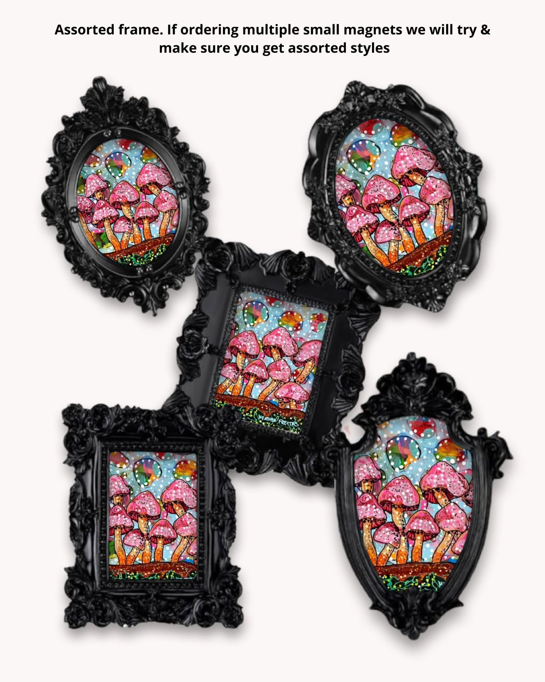 Cotton Candy Caps Framed Magnet ( Small )