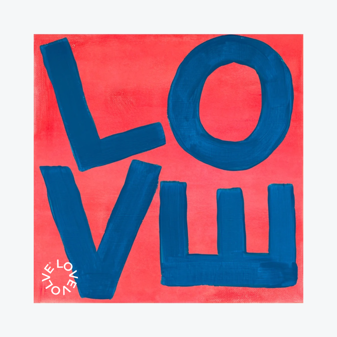 LOVE Square© Print - Navy and Red - Arte House
