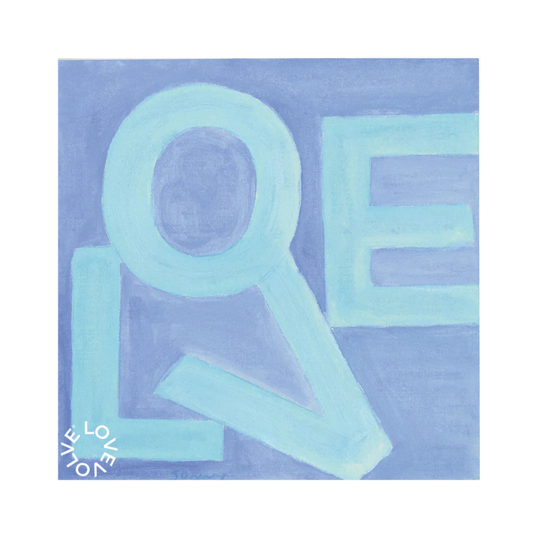 LOVE Square© Print - Light Blue and Periwinkle