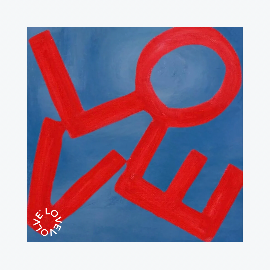 LOVE Square© Print - Red and Navy - Arte House