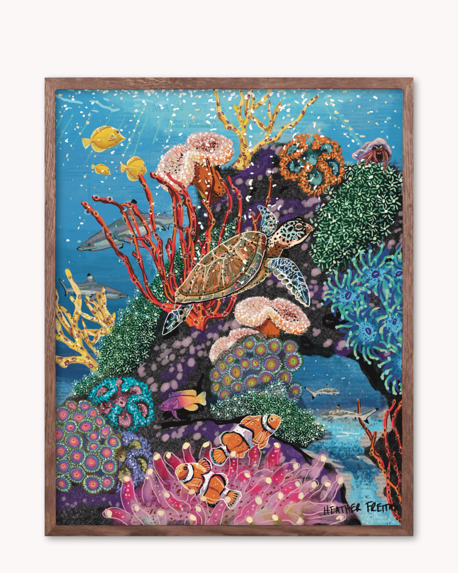 Candy Coral Reef Print