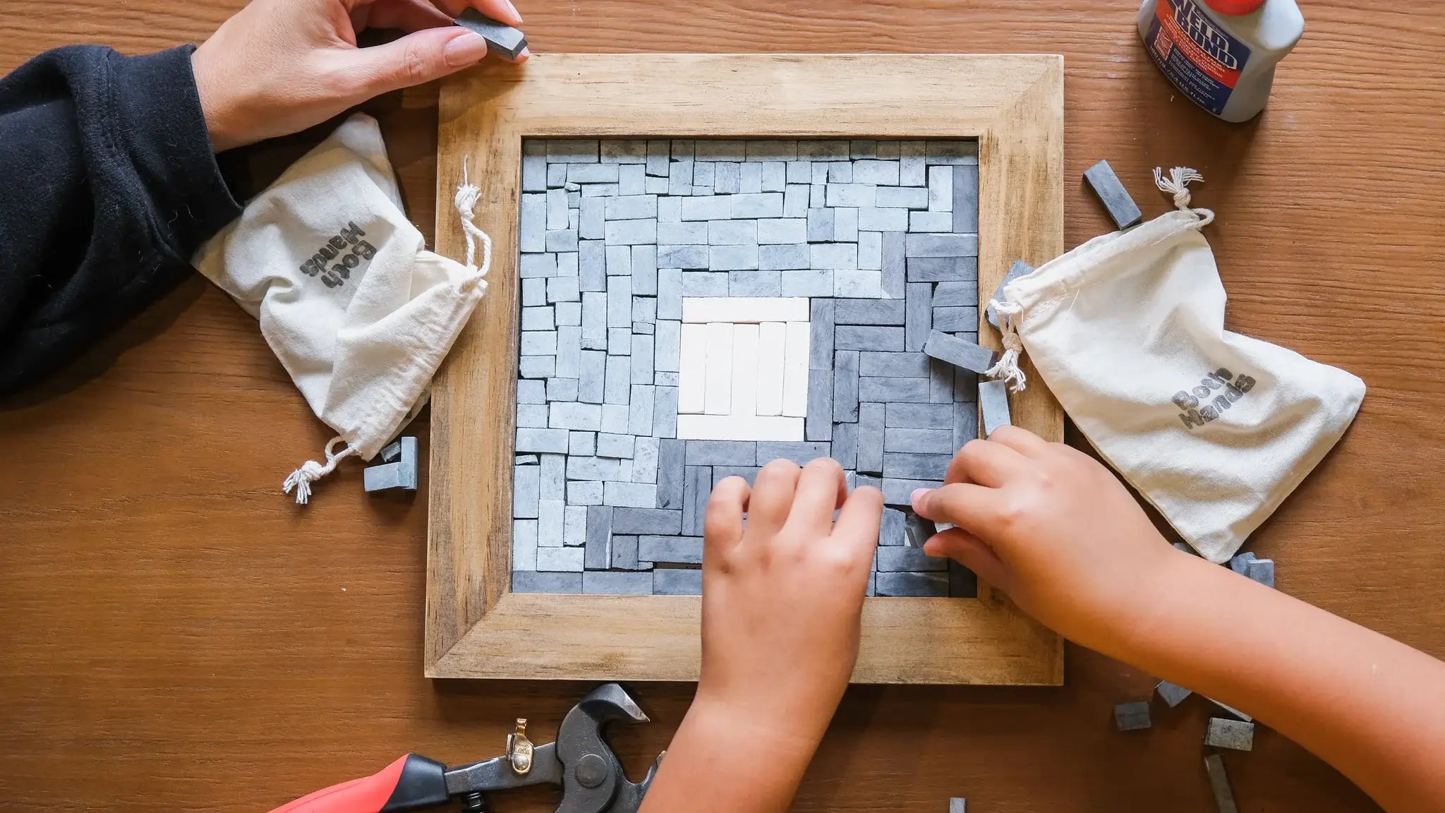 "Stepstone - Oak" -  Beginner Mosaic Kit - Wall Art