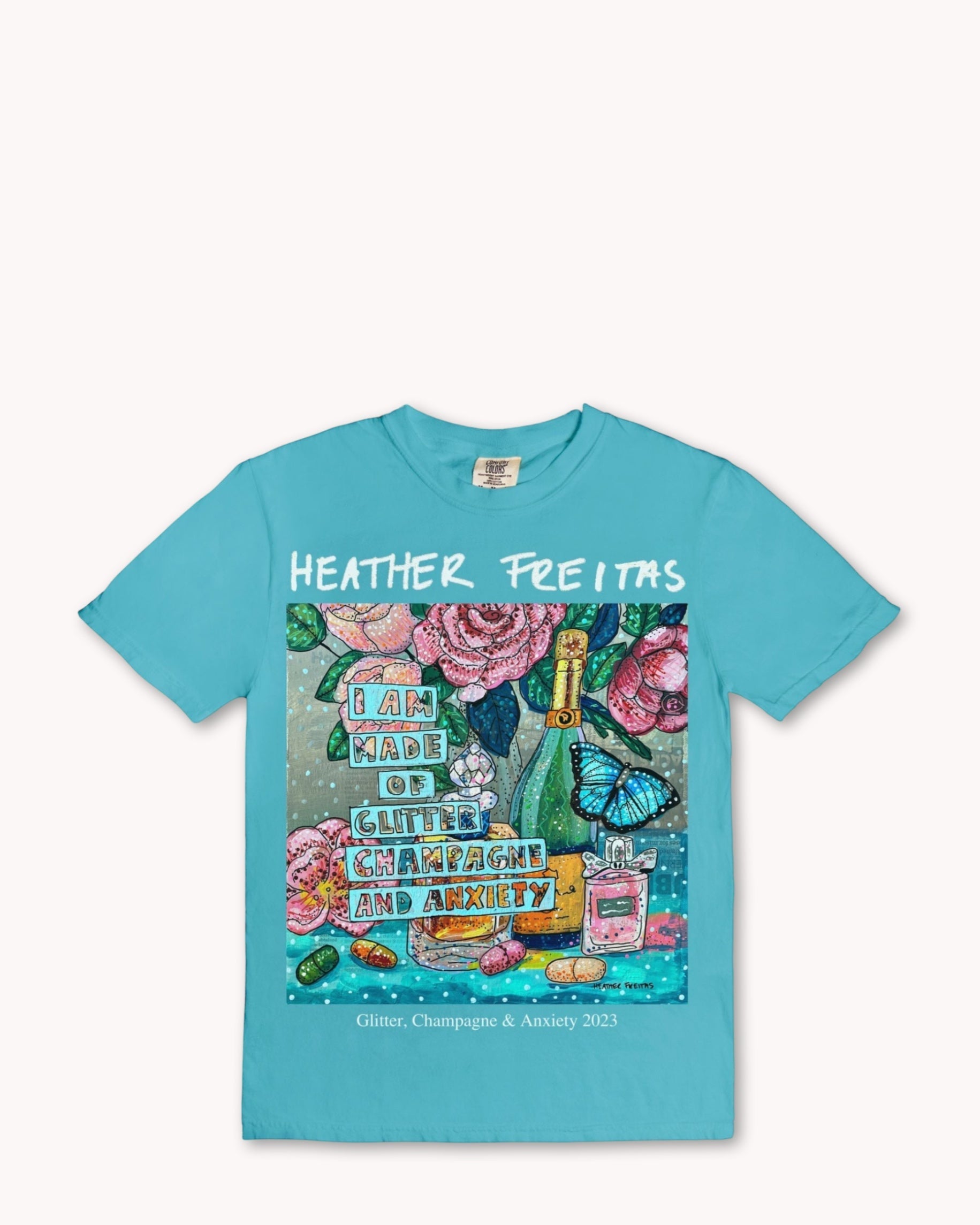 Glitter, Champagne & Anxiety Tee - Arte House