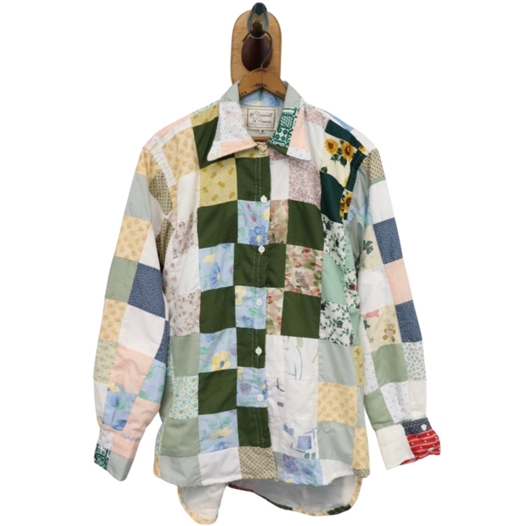 George Quilted Long Sleeve Button Down Sz M GLS9 - Arte House