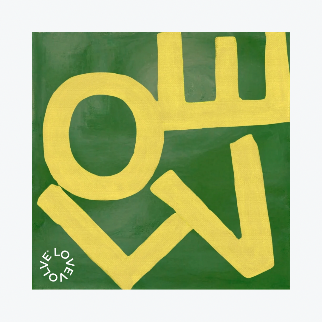 LOVE Square© Print - Gold and Green