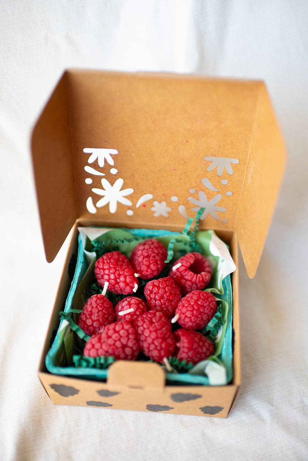 Raspberry Beeswax Birthday Candles