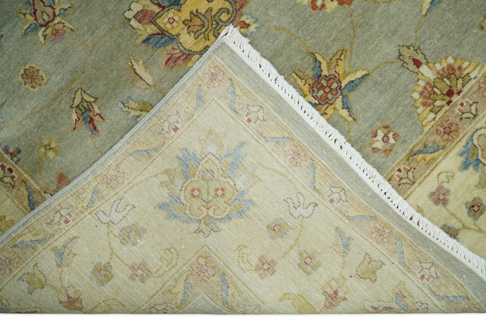 6x8 Fine Hand Knotted Silver and Ivory Traditional Vintage Persian Style Antique Wool Rug | AGR30 - Arte House