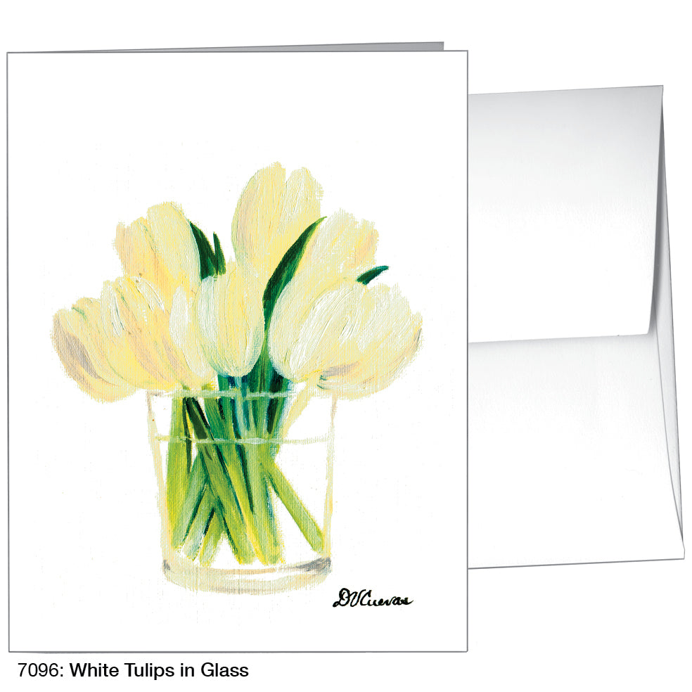 White Tulips in Glass, Greeting Card (7096F)