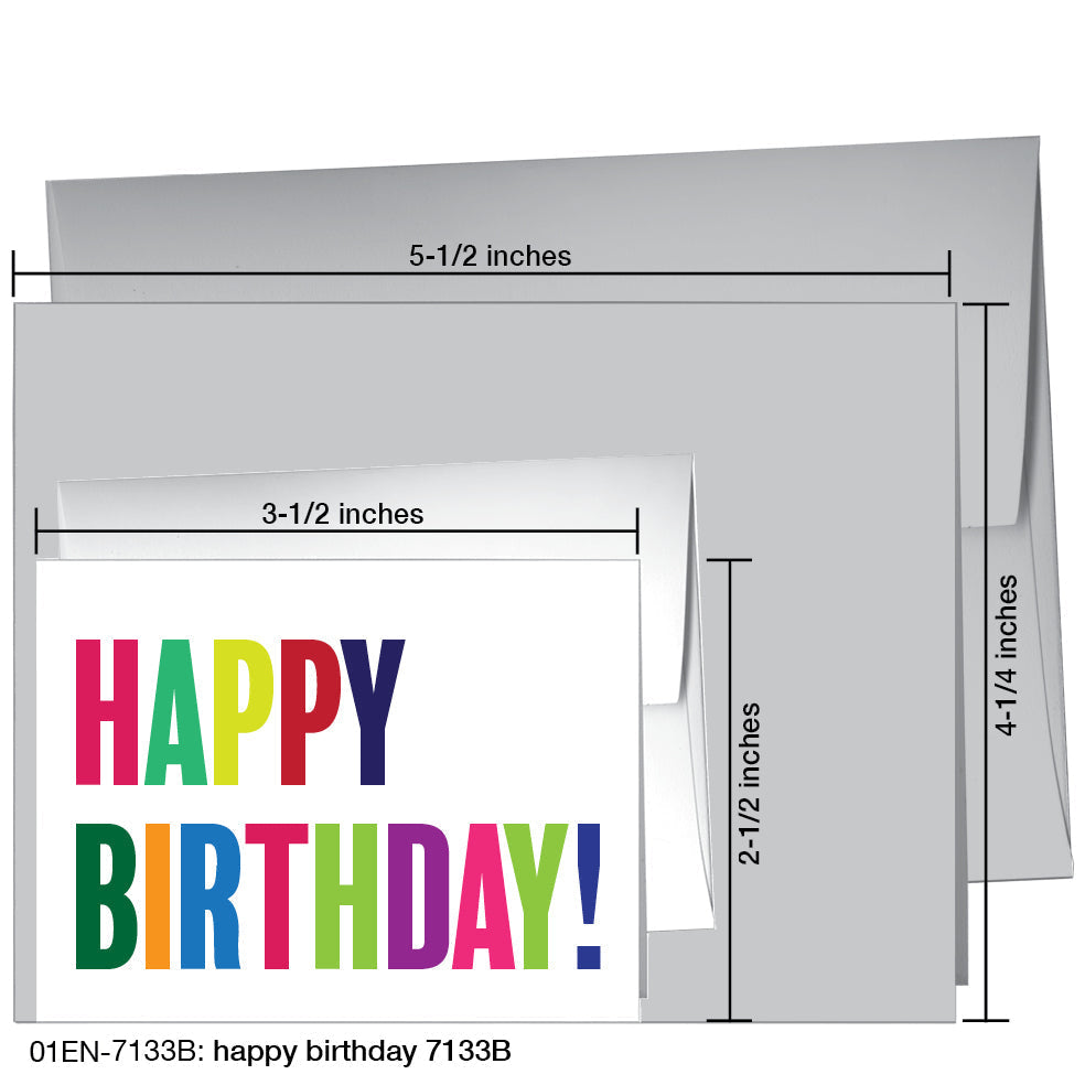 Happy Birthday, Greeting Card (7133B) - Arte House