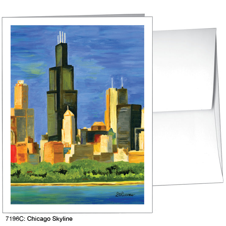 Chicago Skyline, Greeting Card (7196C) - Arte House